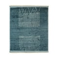 thumbnail image 1 of EORC Turquoise Hand Knotted Wool Moroccan Berber Moroccan Rug, 9' x 12', 1 of 2