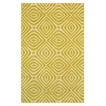 EORC Yellow Hand-Tufted Wool Transitional Marla Rug, 8'9 x 11'9