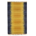 thumbnail image 1 of Yellow and Blue Reversible Handmade Wool Flatweave Rug 9x12 - Eorc-Color:Blue,Material:Wool, 1 of 5