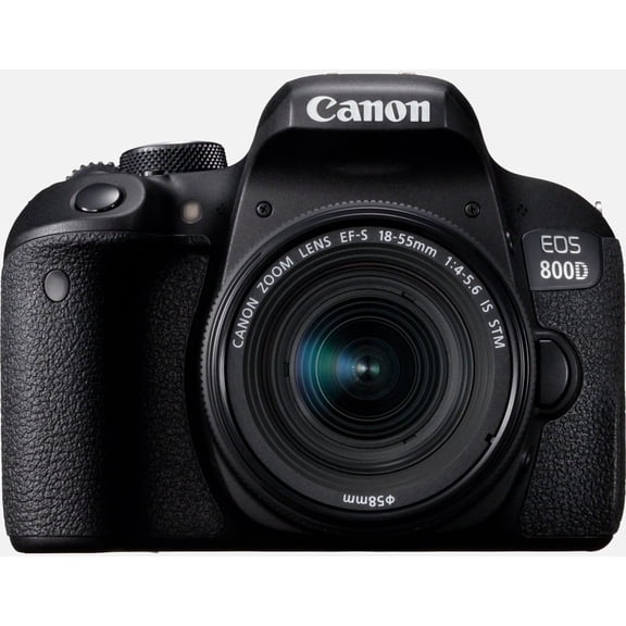 EOS 800D 24.2 Megapixel Digital SLR Camera with Lens, 0.71", 2.17", Black (Body)