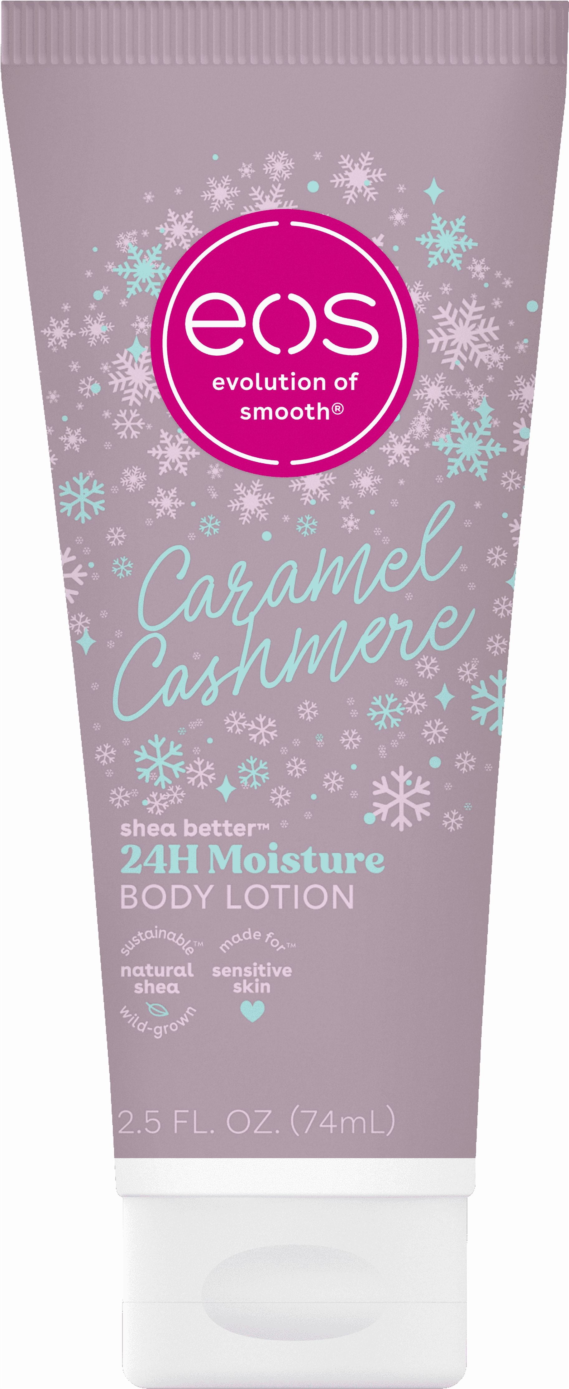 eos Travel Shea Better 24H Moisture Body Lotion, Caramel Cashmere, 2.5 fl oz