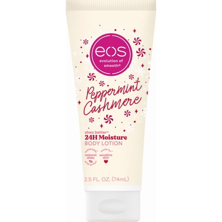 eos Travel Shea Better 24H Moisture Body Lotion, Peppermint Cashmere, 2.5 fl oz