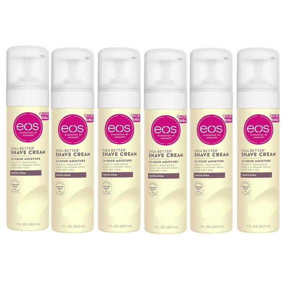 EOS Shave Cream, Vanilla Bliss, 7 oz (Pack of 6)