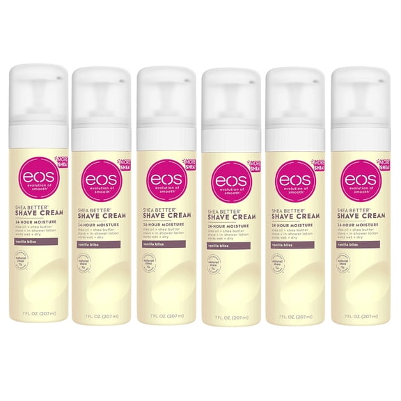 EOS Shave Cream, Vanilla Bliss, 7 oz (Pack of 6)