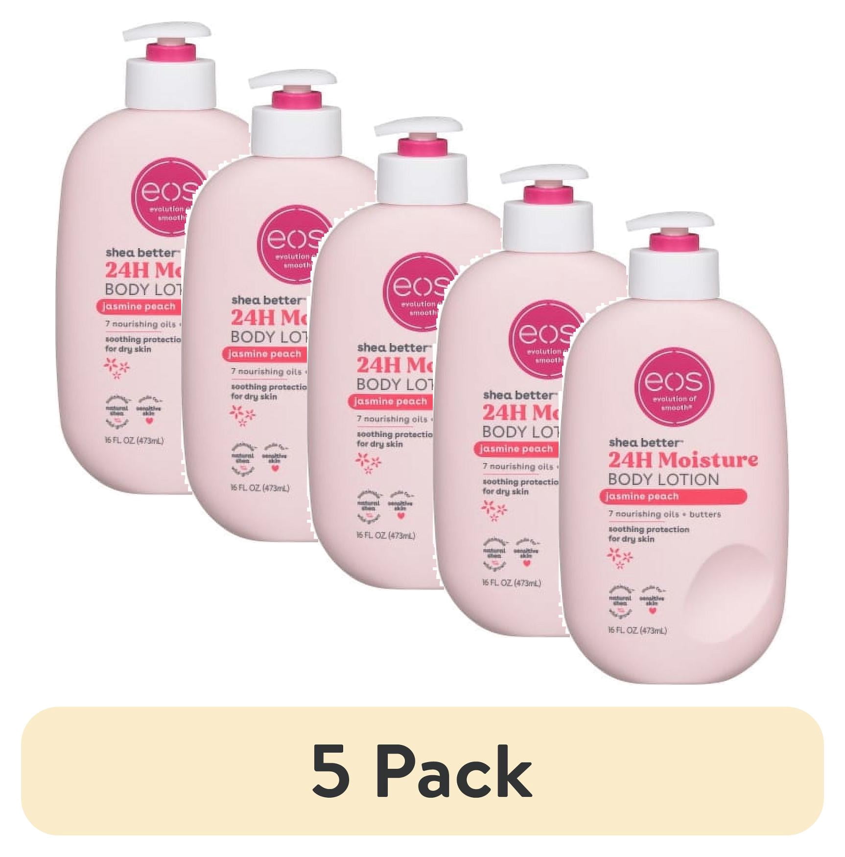 (5 pack) EOS Shea Better Jasmine Peach 24H Moisture Body Lotion 16 OZ - pack of 1