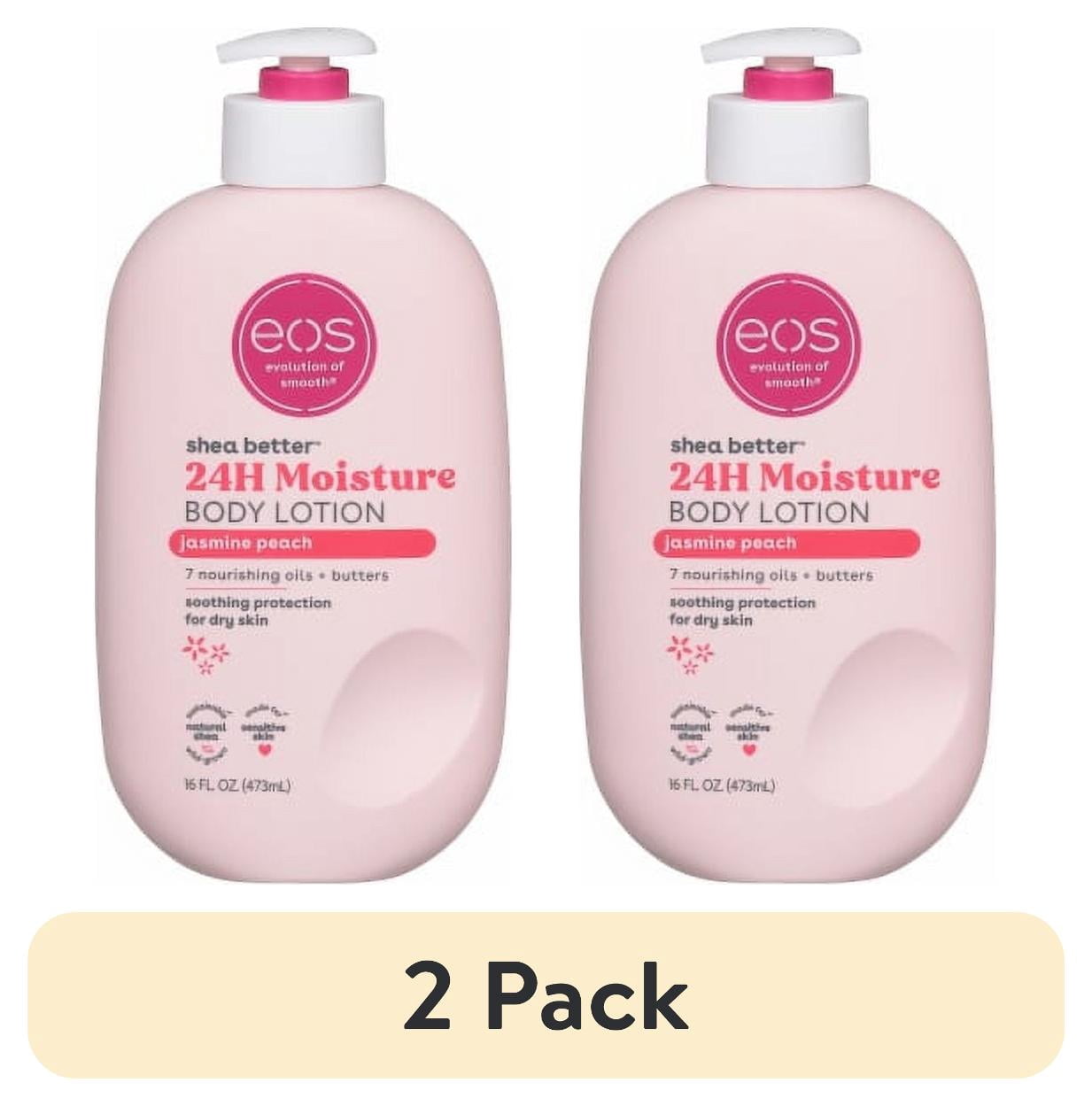 (2 pack) EOS Shea Better Jasmine Peach 24H Moisture Body Lotion 16 OZ - pack of 1