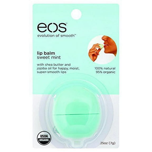 EOS Sweet Mint Organic Lip Balm, 0.25 Ounce (Pack of 6)