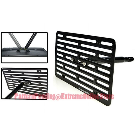 EOS Version 2 Full Sized Front Bumper Tow Hook License Plate Relocator Mount Bracket For 14-16 Mercedes Benz C207 E-Class 2Dr Coupe NO PDC Models 2014 2015 2016 2017 14 15 16 17