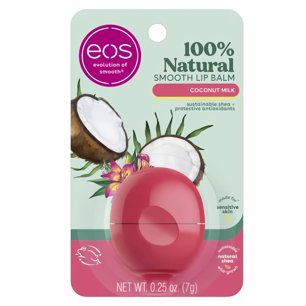 EOS Visibly Soft Lip Balm Sphere Coconut Milk 0.25 Ounce (Pack of 16)