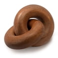 thumbnail image 1 of EOSAHR Decorative Pine Wood Knot Decor – Farmhouse 2-Link Wooden Chain Link Decor for Coffee Table, Side Table & Book Shelf – Simple Modern Home Décor Accents for Spaces (Brown), 1 of 6