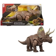 Jurassic World Rebirth Gigantic Thrashers Eotriceratops Dinosaur Figure Toy, Tail Activated Attack