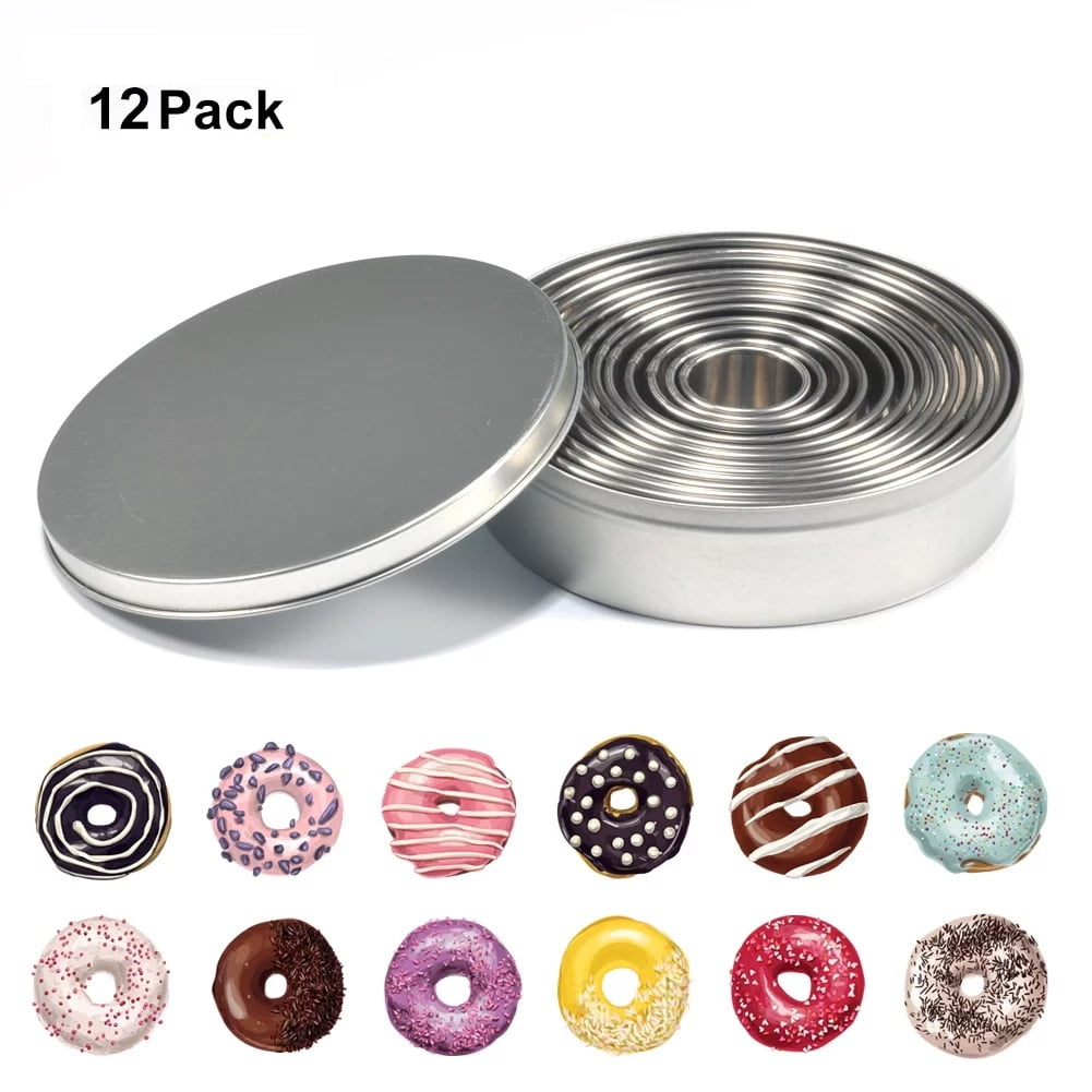 EOTVIA 12 Pcs Donut Hole Cookie Cutter Set for Baking, Graduated