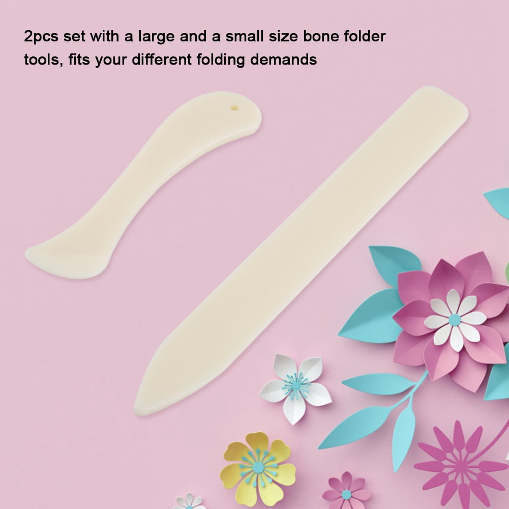 EOTVIA 2PCS/Set White Bone Folder Paper Creaser Tool Scoring Folding
