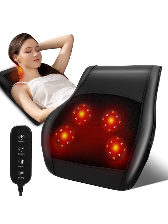 Neck & Shoulder Massager Pillow with Heat, Shiatsu 3D Deep Tissue Massage for Back, Legs, Home, Office, Car