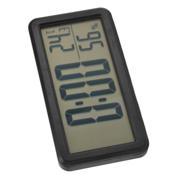 EOTVIA Mini Digital Clock,Small Digital Clock,Digital Alarm Clock Portable Black Temperature Humidity Wall Mounted LCD Digital Electronic Clock For Dormitory Desktop