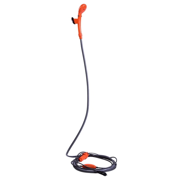 EOTVIA Portable Outdoor Shower, 12V Electric Powered - Compact Handheld Camping Showerhead - Pumps Water From Bucket Into Steady, Gentle Shower StreamBelow 45
