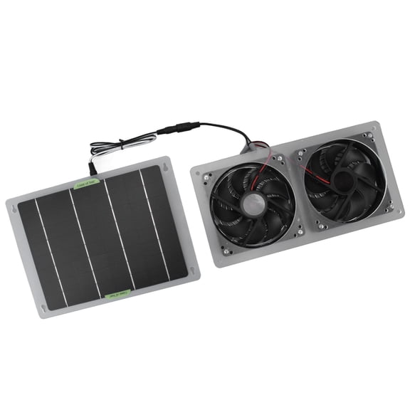 EOTVIA Solar Panel Fan Kit,Solar Panel Fan Kit 100W 12V Waterproof Portable Dual Exhaust Fan Solar Panel Set For Home Greenhouse,Solar Exhaust Fan