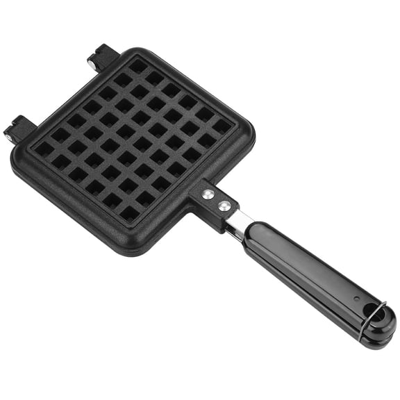 EOTVIA Stove Top Waffle Maker Double Side Waffle Baking Pan, Easy Clean Deep Fill Non-Stick Iron Cast Aluminum Waffle Mold Pan, Waffles Sandwich Toaster Snacks Breakfast for Home Kitchen Restaurant