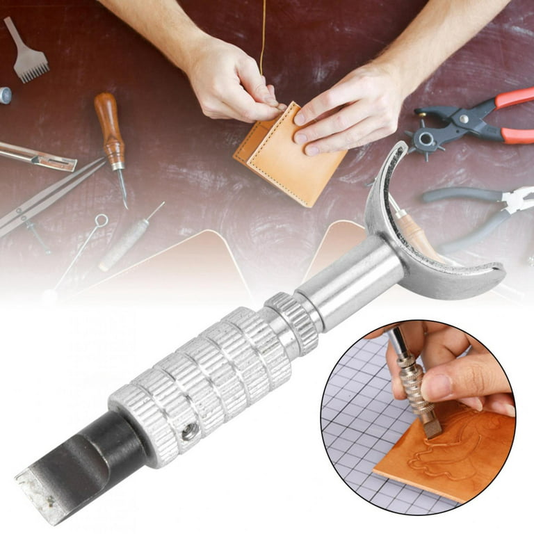 EOTVIA Swivel Knife,Ball Bearing Swivel Knife Tungsten Steel Adjustable DIY  Hand-Made Leather Carving Tool,Leather Rotating Knife