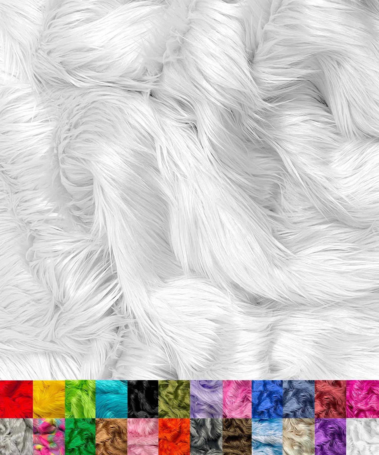 EOVEA Shaggy Faux Fur Fabric by The Yard - 180" X 60" Inch - Long Pile Fur - Fake Fur Materials - Soft & Fluffy Craft Fabric Supplies for DIY Arts & Crafts, Apparel, Costumes, Rugs