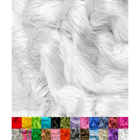 EOVEA Shaggy Faux Fur Fabric by The Yard - 180" X 60" Inch - Long Pile Fur - Fake Fur Materials - Soft & Fluffy Craft Fabric Supplies for DIY Arts & Crafts, Apparel, Costumes, Rugs