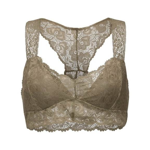 EOYWHK 1PC Bras for Women, New Women Plus Size Vest Crop Wire Bra Lingerie Sexy V-Neck Underwear S-3XL