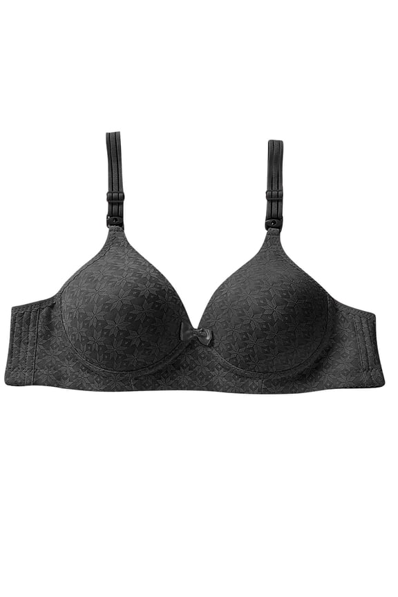 1PC Plus Size Bras, Women's Sexy Comfortable Breathable Small Chest Gathered Side Breast Bra Small Cup Bra Thin Cotton No Steel Ring Breathable Bow Adjustable Shoulder Strap Small Cups