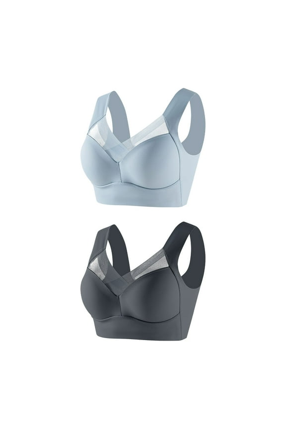 1PC Plus Size Bras, Women's Underwire Underwear Thin Lace Solid Color Push-up Adjustment Bra