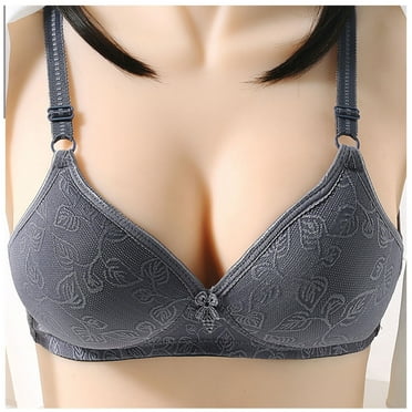 EOYWHK 1PC Push Up Bras, Woman's Fashion Plus Size Wire Comfortable Push Up Hollow Out Bra Underwear Soft Seamless Comfy Lightweight