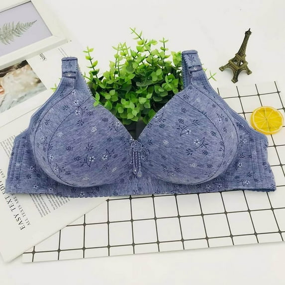 EOYWHK 1PC Seamless Bras for Women Large Cup Cover Plus Size New Cotton Bra C Soft Without Steel Ring Three Buckle Bra Thin Cup Bra Everyday Bras