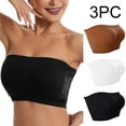 thumbnail image 1 of EOYWHK 3PC Strapless Bras for Women, 3PC Ladies Graceless Comfortable No Steel Ring Breathable Gathering Bra Woman Underwear Tube Top, 1 of 9