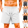 thumbnail image 1 of EOYWHK Athletic Shorts for Men Elastic Waist Mens Active Shorts Soft Lightweight Breathable Casual Activewear for Men Daily Wear Outdoor Black, Size L, 1 of 7