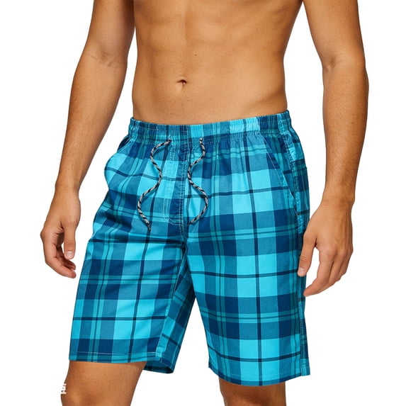 EOYWHK Athletic Shorts with Pockets Elastic Waist Beach Mens Shorts Athletic Soft Lightweight Breathable Comfort Gym Shorts for Men Sky Blue, Size XXXXXL