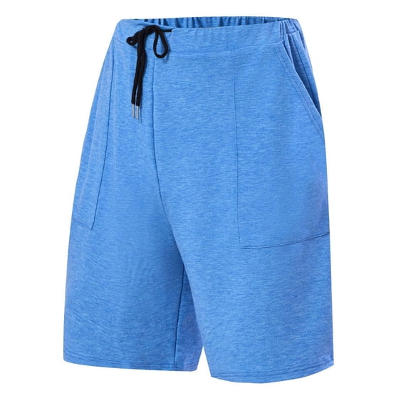 EOYWHK Athletic Shorts with Pockets Elastic Waist Drawstring Mens Shorts Athletic Soft Lightweight Breathable Sport Shorts for Men Sky Blue, Size XXXXXL