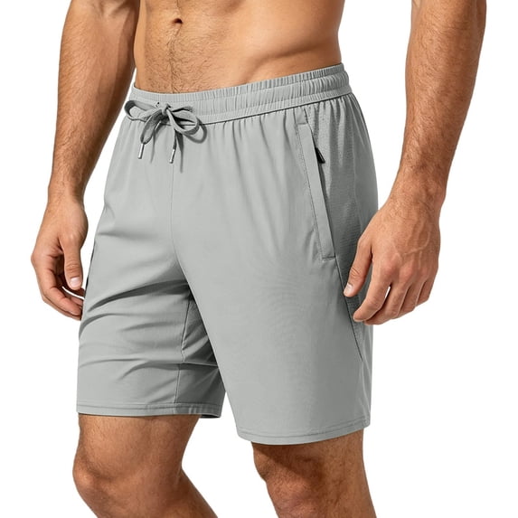 EOYWHK Athletic Shorts Quick Dry Breathable Relaxed Fit Mens Shorts Athletic Soft Lightweight Breathable Casual Activewear for Men Gray, Size L
