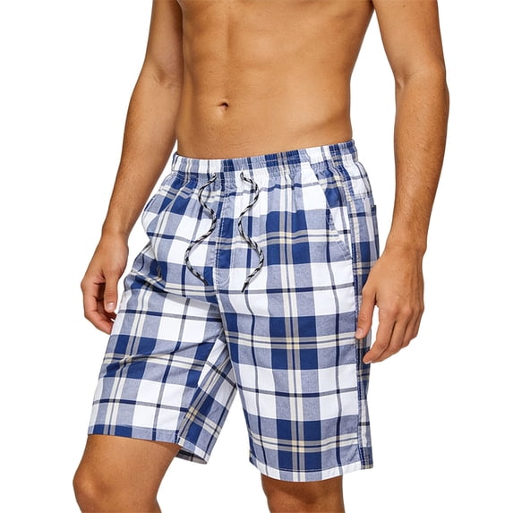 EOYWHK Athletic Shorts with Pockets Elastic Waist Beach Mens Shorts Athletic Soft Lightweight Breathable Comfort Gym Shorts for Men White, Size XXL