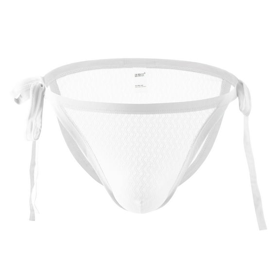 EOYWHK Athletic Underwear for Men Breathable Brief Tie Side Drawstring Underwear Crochet Swimwear Brief Clearance,M-3XL