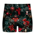 thumbnail image 1 of EOYWHK Big and Tall Christmas Underwear for Men Stretch Elastic Waist Long Leg Panties Seamless Flat Front Graphic Print Brief with Pouch, 1 of 3