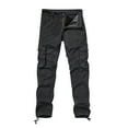 thumbnail image 1 of EOYWHK Black Cargo Pants Men Men's Trousers Pants For Men Cotton Solid Color Multi-pocket Straight-leg Pants Denim Trousers, 1 of 3