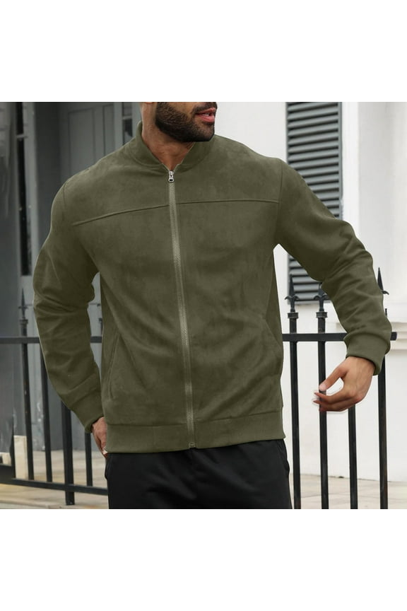 Bomber Jackets for Men Full Zip Bomber Jacket Lightweight No Hood Jackets with Pockets ,S-3XL