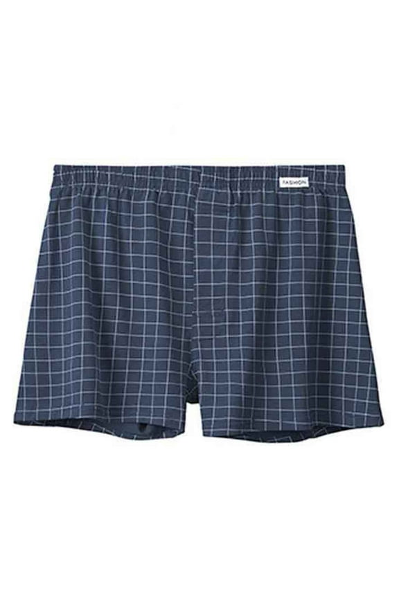 Boxer Briefs for Men Mid Rise Brief Checkered Plaid Print Big and Tall Boxers Vintage Classic Underwear Stretch Elastic Waistband Underwear ,L-4XL