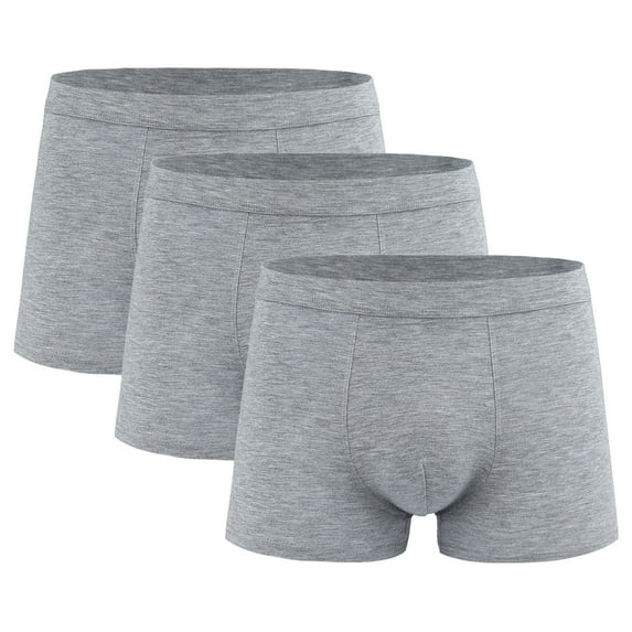 EOYWHK Boxer Briefs for Men 3 Pack Brief Solid Color Seamless Underwear Comfy Long Leg Panties Clearance,L-4XL