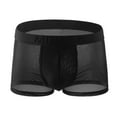 thumbnail image 1 of EOYWHK Boxer Briefs for Men Big and Tall Stretch Mesh Fabric Underwear Seamless Breathable Quick Drying Clear Boxers for Sleepwear,M-3XL, 1 of 2