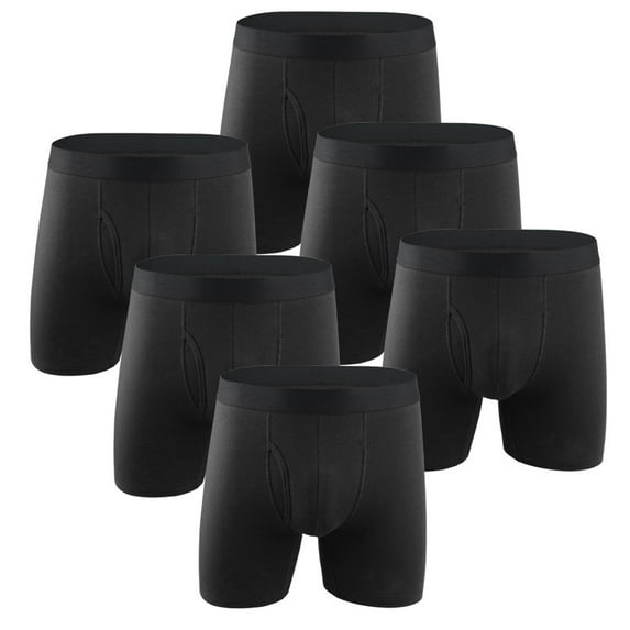 EOYWHK Boxer Briefs for Men Cotton Underwear Ultra Soft Comfortable Trunks Long Leg Stretch Fit Boxers Clearance
