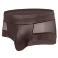 thumbnail image 1 of EOYWHK Boxer Briefs for Men,Soft Breathable Underwear,Clear Bandage Seamless Mesh Trunks, 1 of 3