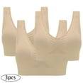 thumbnail image 1 of EOYWHK Bralettes for Women3-Pack Women Sports Bra Without Wire Support Yoga Running Underwears, 1 of 4