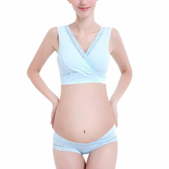 EOYWHK Bras for Older WomenPregnant Women's Sexy Ultra-thin Lace Bra Without Steel Ring Breast Upward Front Opening Feeding Bra Underwear Nursing Bras Matching Underwear