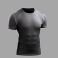 thumbnail image 1 of EOYWHK Compression T-Shirts for Young Adult Athletic Top Casual Quick Drying Breathable Workout Shirts, 1 of 7