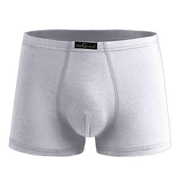 EOYWHK Cotton Boxer Brief for Men Loose Comfort Underwear Seamless Breathable Boxers with Pouch ,L-3XL