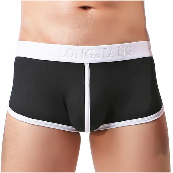 EOYWHK Cotton Boxer Briefs for Men Breathable Compression Athletic Underwear Seamless Boxers Color Blocked Briefs